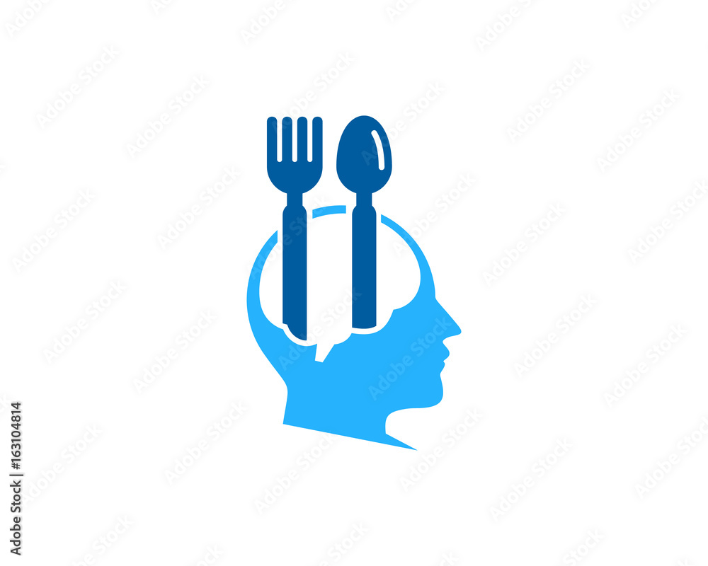 Fototapeta premium Head Food Icon Logo Design Element