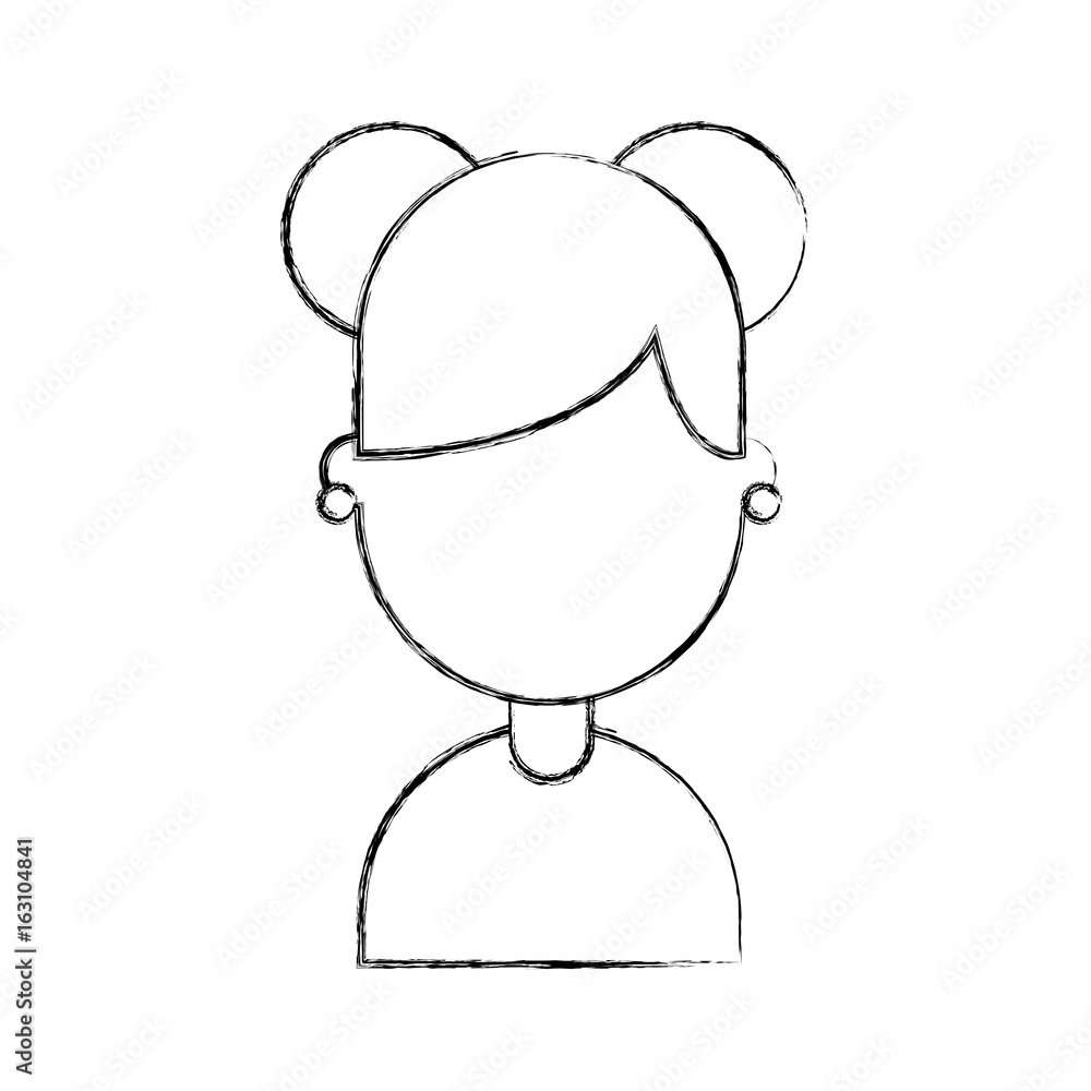 cute young girl avatar character vector illustration design cute young girl avatar character vector illustration design