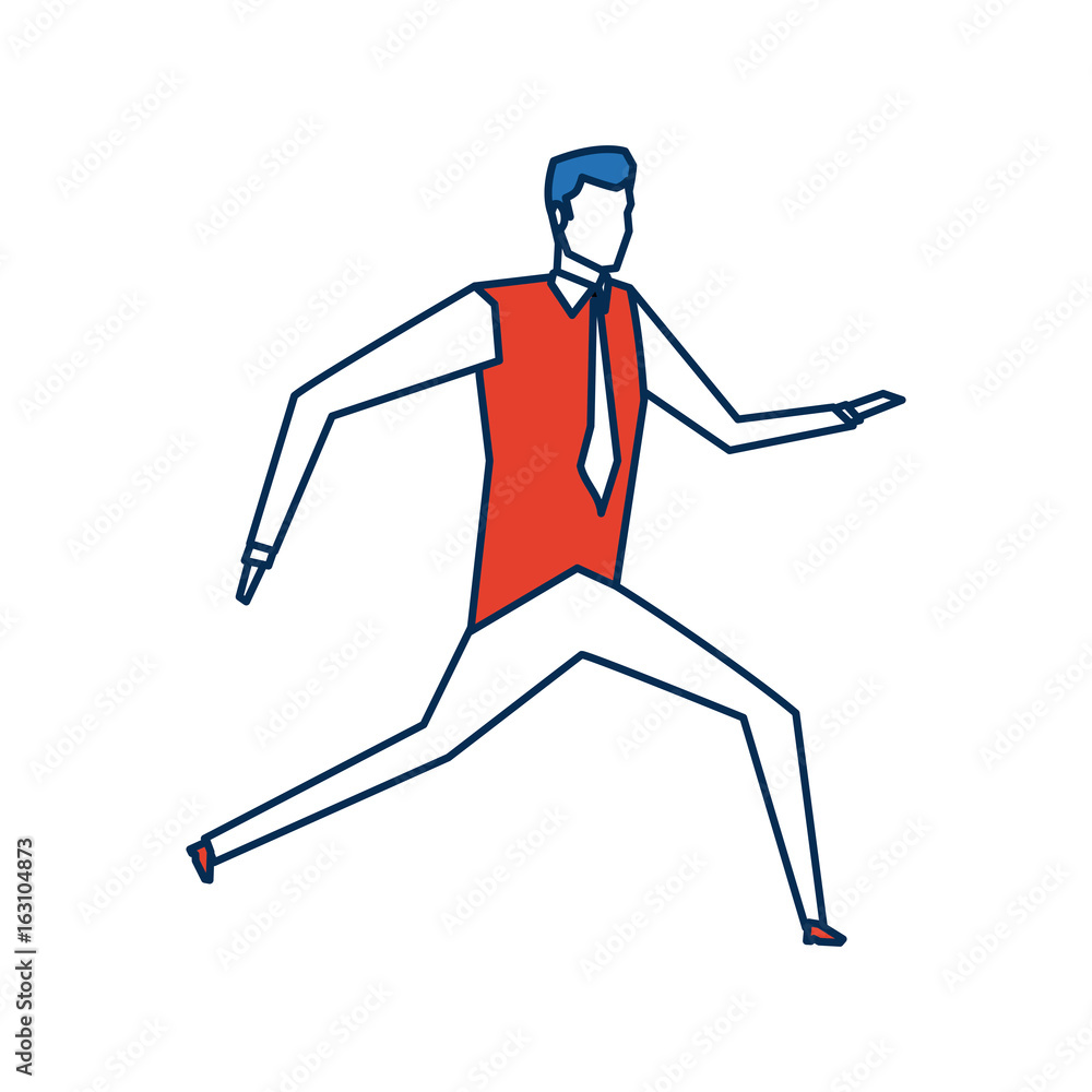 business man character person in blue and orange avatar business man character person in blue and orange avatar