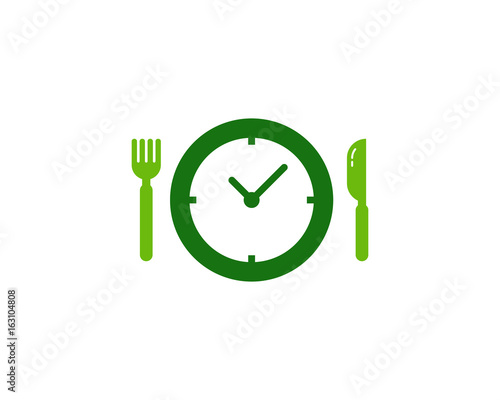 Time Food Icon Logo Design Element