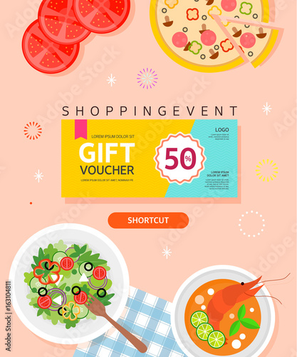 Shopping template illustration