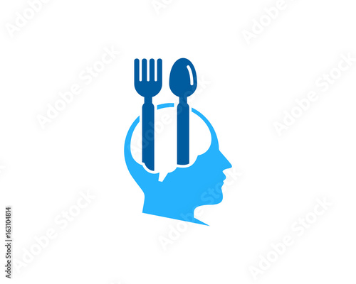 Head Food Icon Logo Design Element