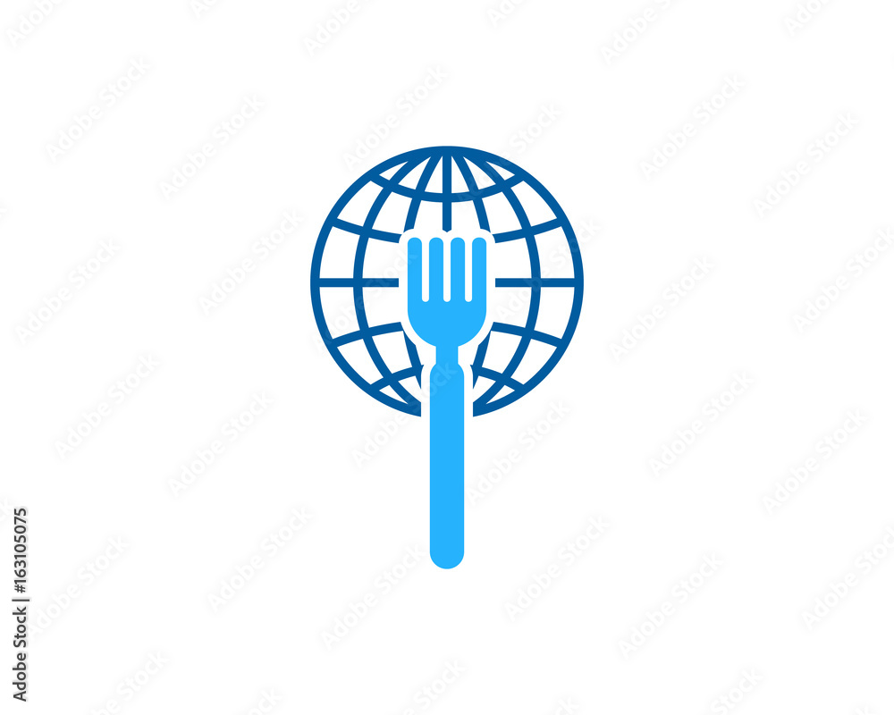 Global Food Icon Logo Design Element Global Food Icon Logo Design Element