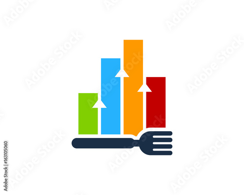 Stats Food Icon Logo Design Element