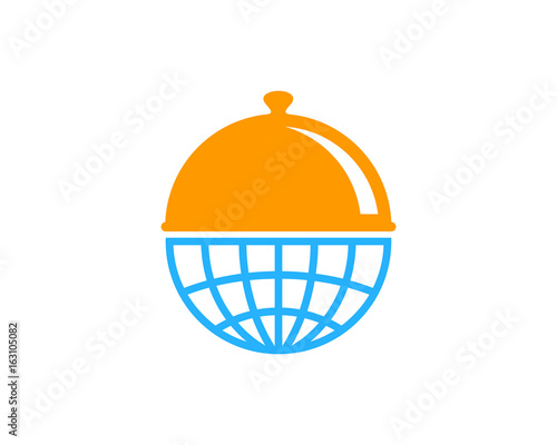 International Food Icon Logo Design Element
