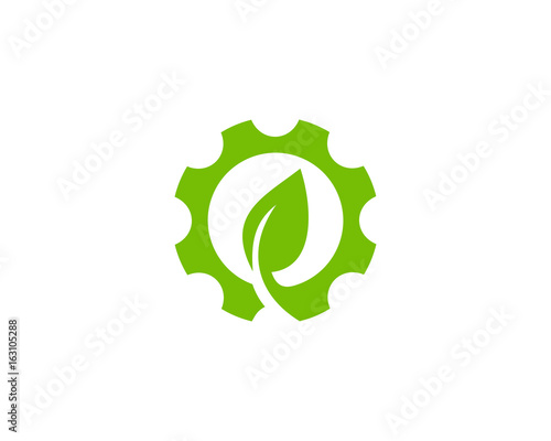Nature Gear Icon Logo Design Element