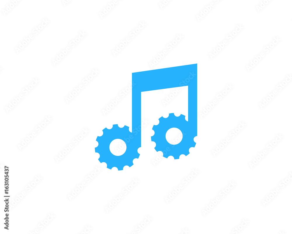 Music Gear Icon Logo Design Element Music Gear Icon Logo Design Element