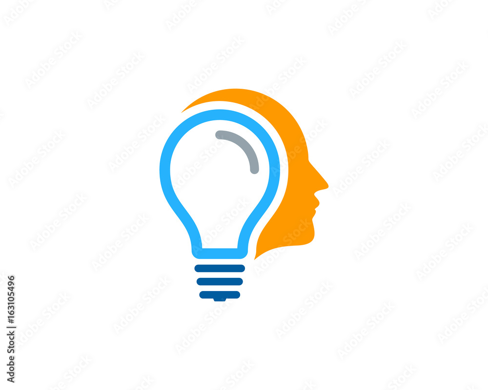 Head Idea Icon Logo Design Element Head Idea Icon Logo Design Element
