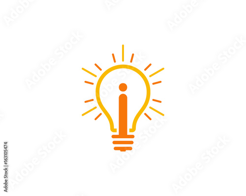 Letter I Idea Icon Logo Design Element