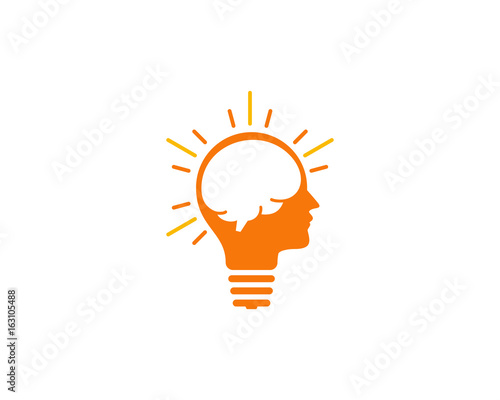 Brain Idea Icon Logo Design Element