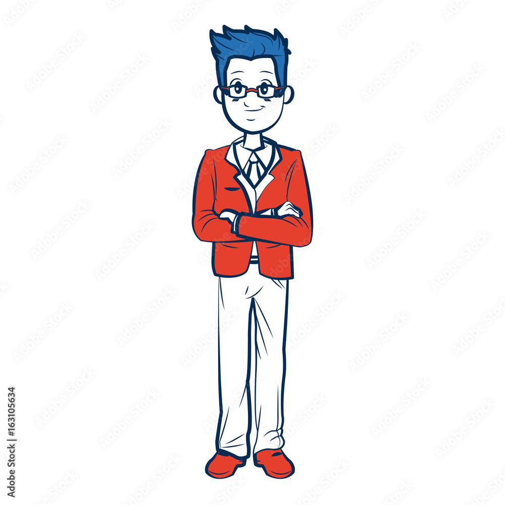 business man character person in blue and orange avatar business man character person in blue and orange avatar