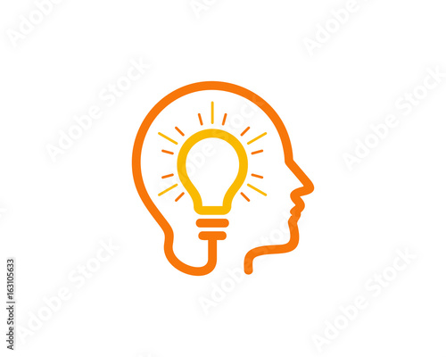Brain Idea Icon Logo Design Element