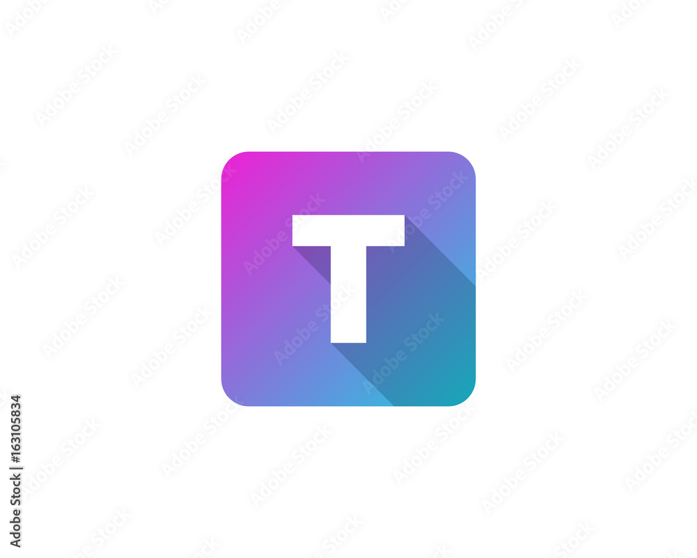 Modern Gradation Shadow Letter T Icon Logo Design Element Modern Gradation Shadow Letter T Icon Logo Design Element
