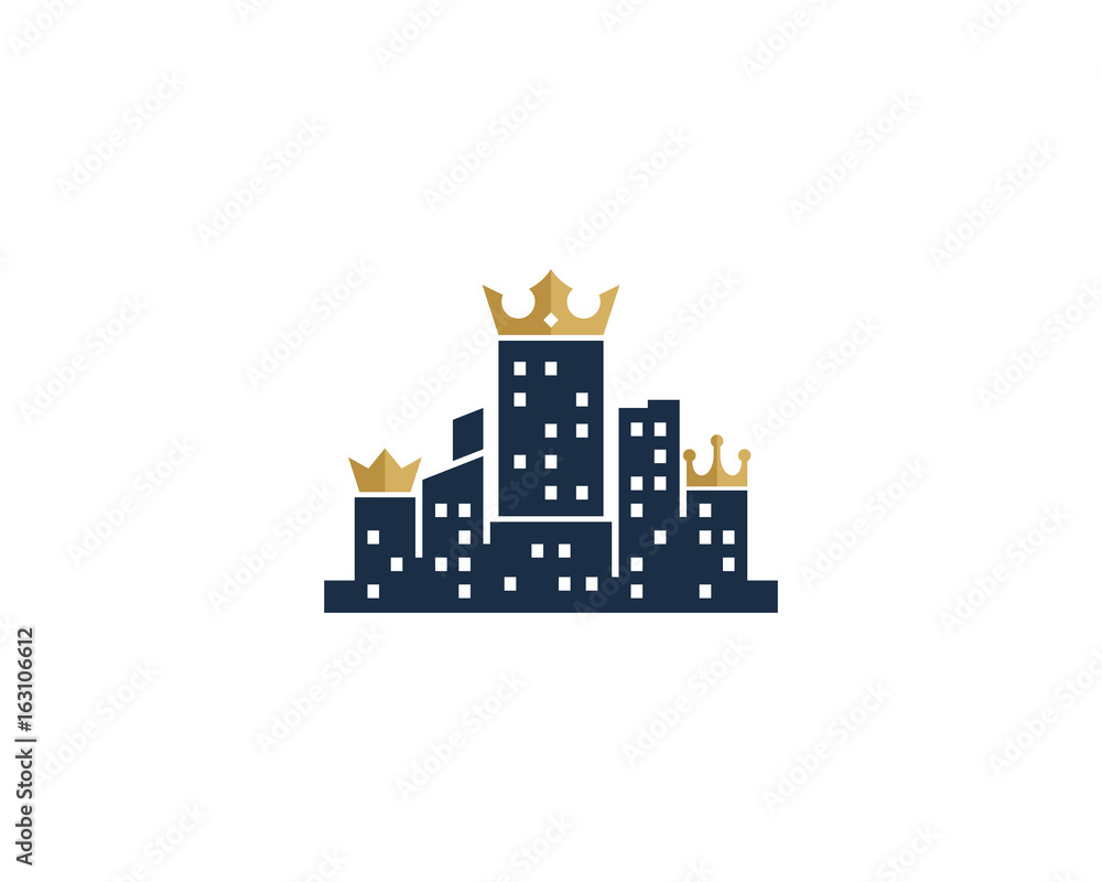 Naklejka premium King Town Icon Logo Design Element