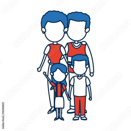 cute family people together in blue image