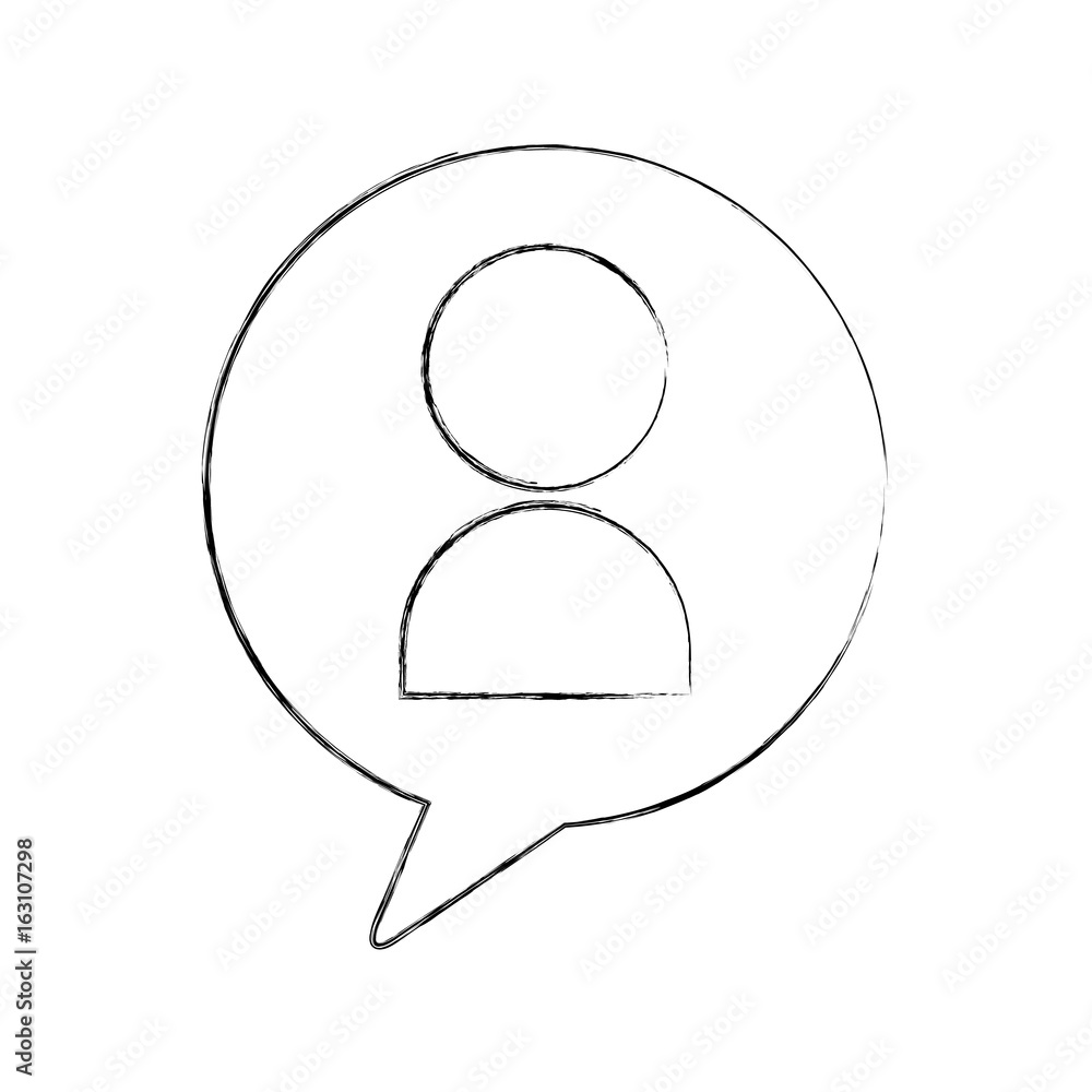 speech bubble message with avatar vector illustration design speech bubble message with avatar vector illustration design