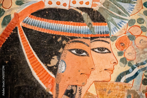 Принти на полотні Egyptian paintings on wall in valley of Kings