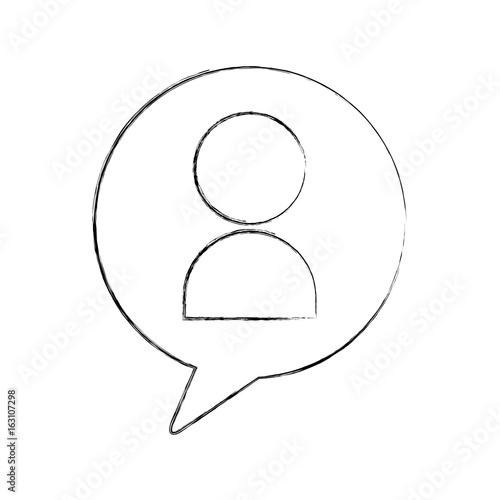 speech bubble message with avatar vector illustration design