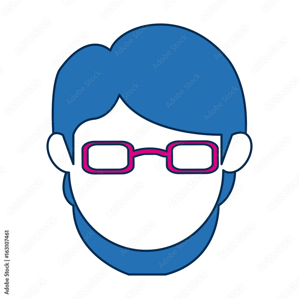 avatar female face wear fuchsia glasses avatar female face wear fuchsia glasses