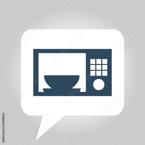 bowl in a microwave vector icon