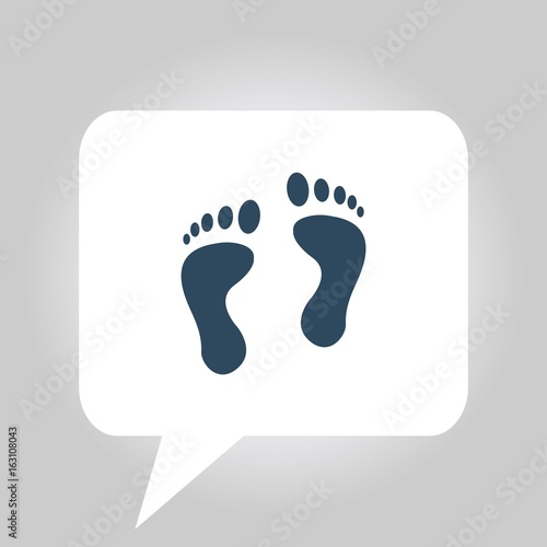 footprint silhouette vector icon