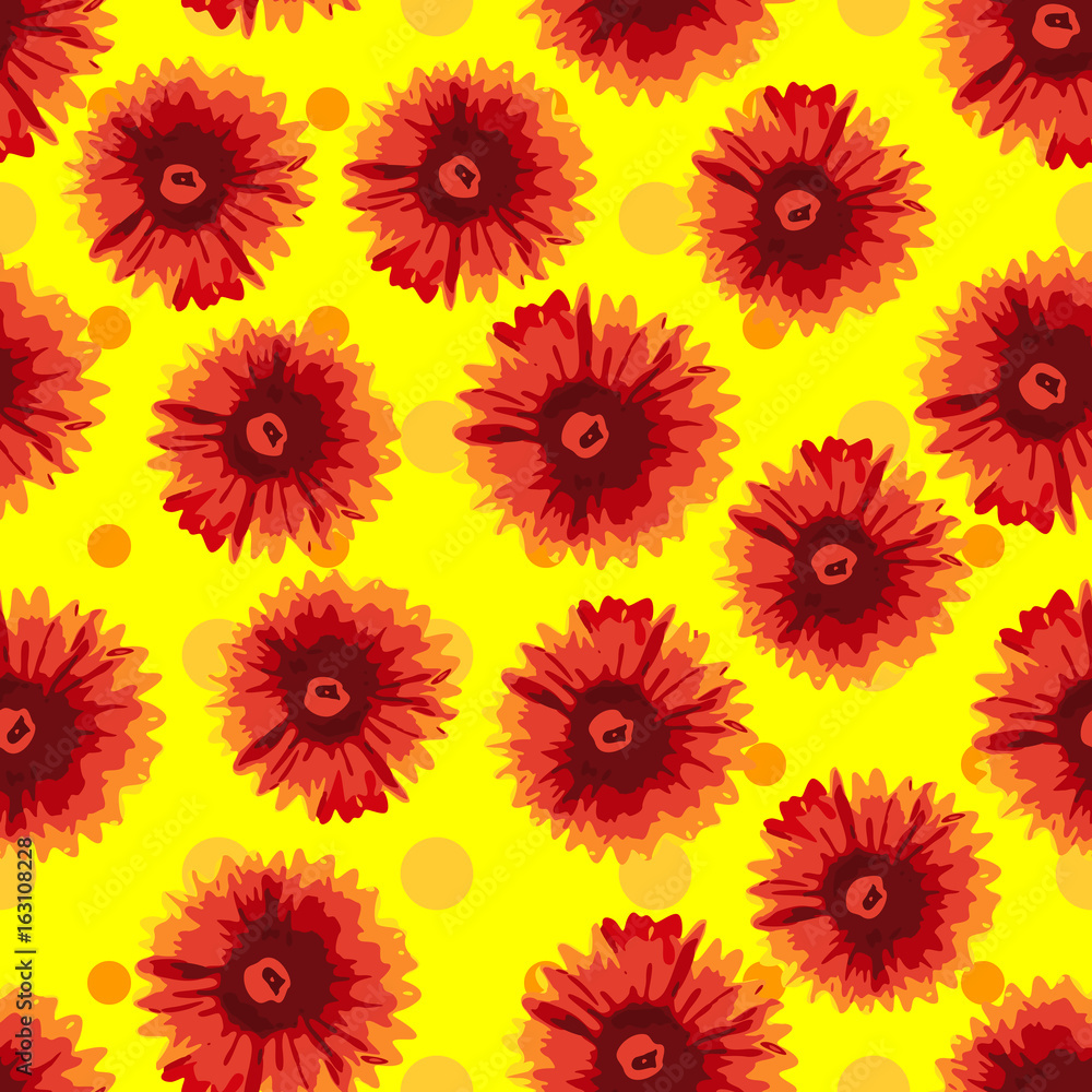 Seamless pattern watercolor flowers. Seamless pattern watercolor flowers.
