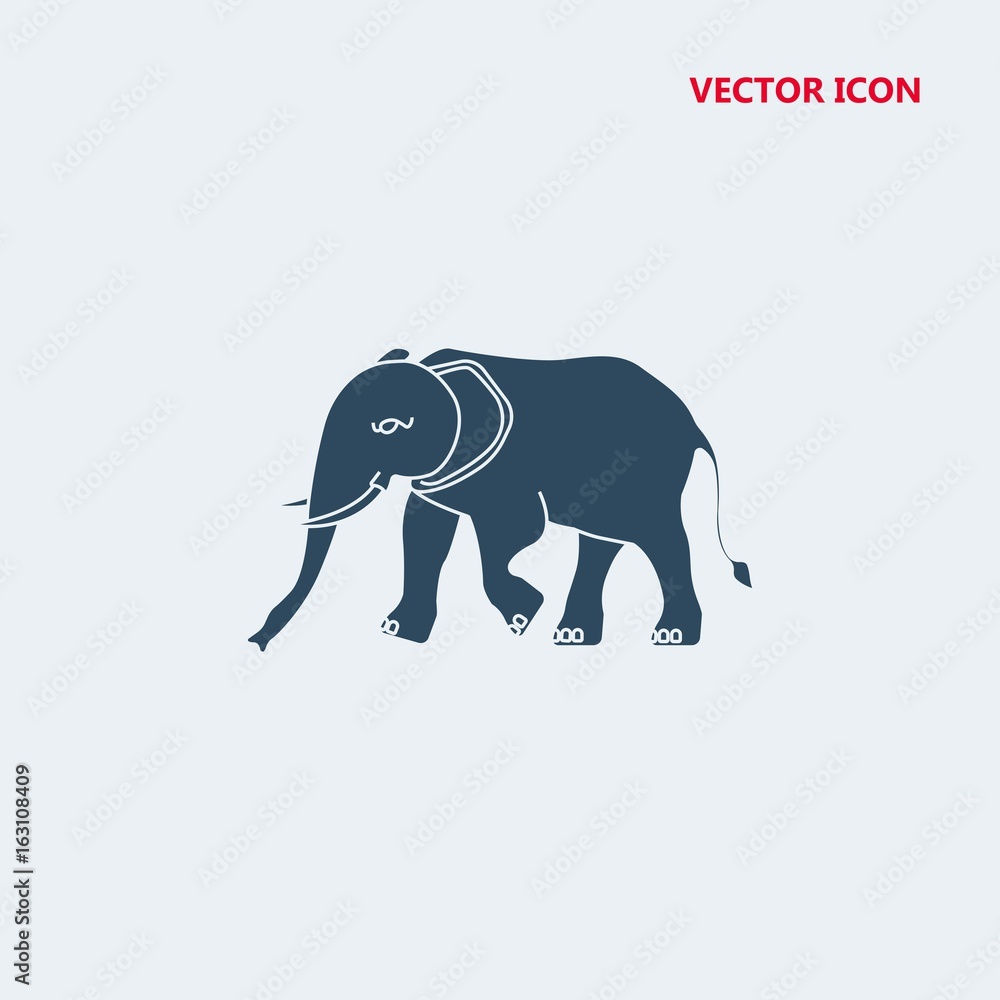 Naklejka premium elephant vector icon