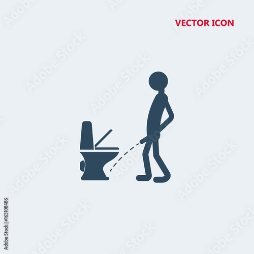 man peeing on the floor vector icon