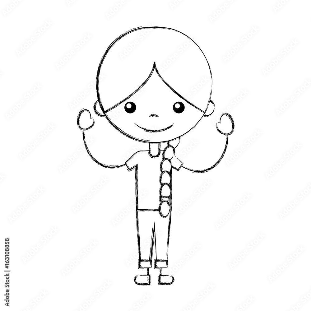 cute girl character icon vector illustration design cute girl character icon vector illustration design