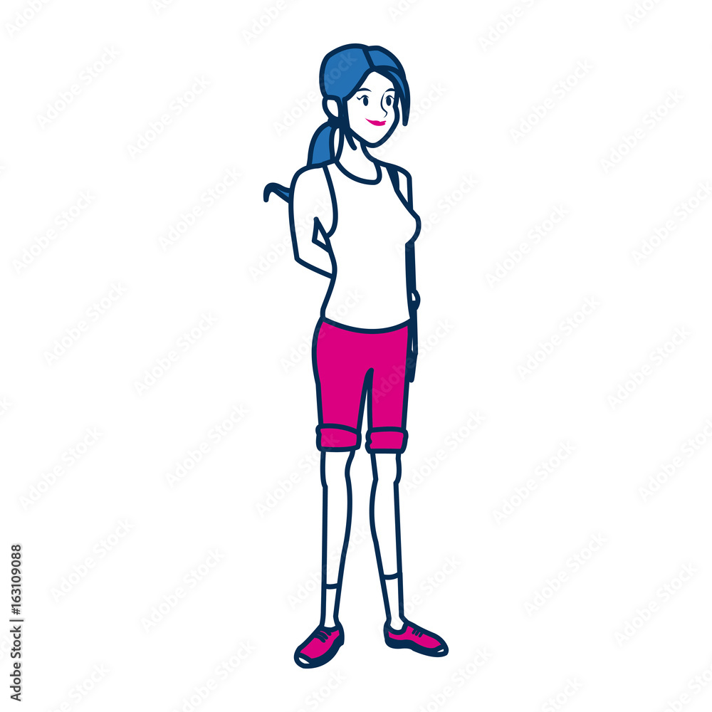 cartoon woman character happy girl smiling young beautiful female cartoon woman character happy girl smiling young beautiful female