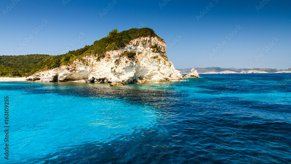 Antipaxos island nearby Corfu with Voutoumi beach, Greece, Europe.