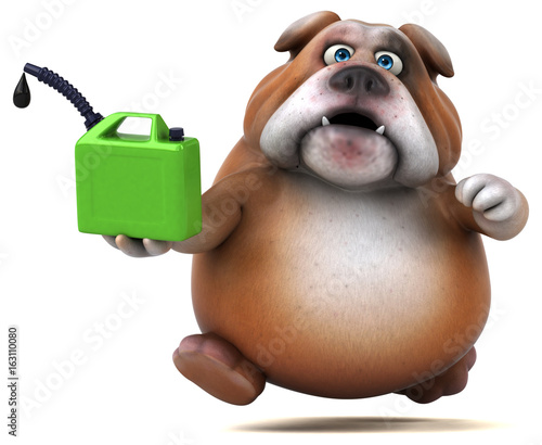 Fun bulldog - 3D Illustration