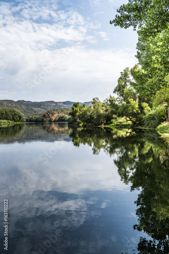 Ebre River at Garcia, Tarragona, Catalonia, Spain.