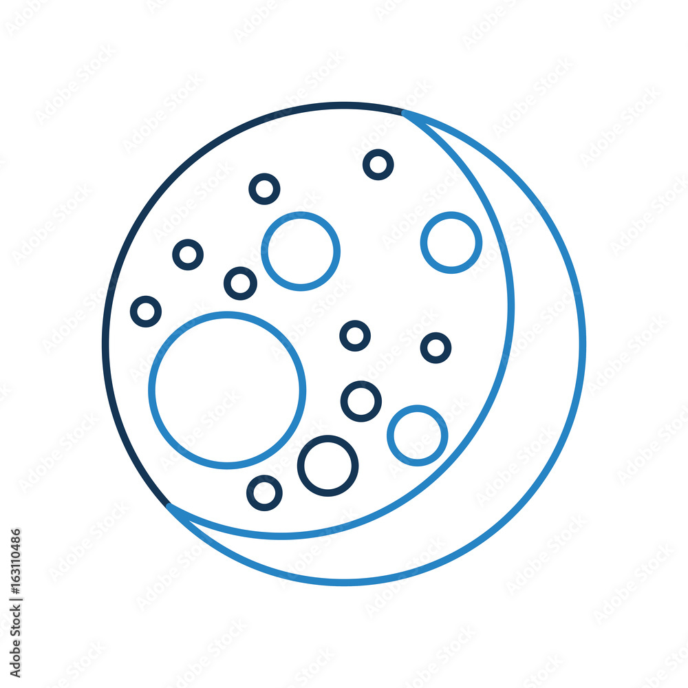 Natural satellite moon icon vector illustration design Natural satellite moon icon vector illustration design