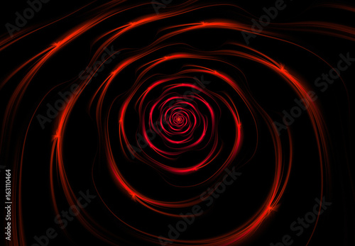Abstract fractal rose