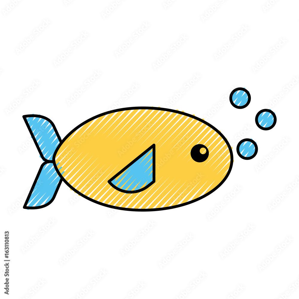 Obraz premium sea fish swiming icon vector illustration design