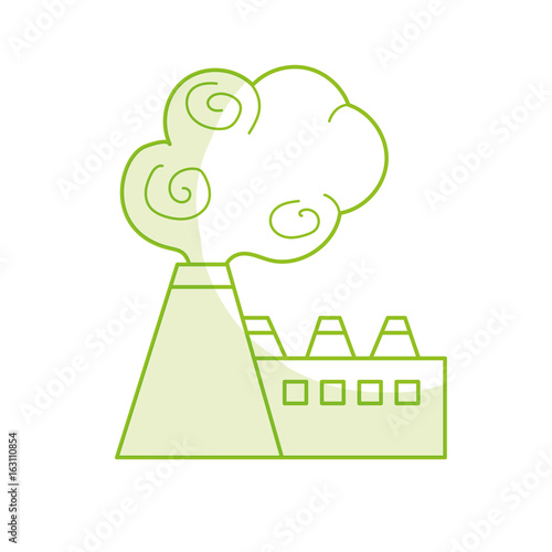 silhouette industrial factory pollution with toxic pollution