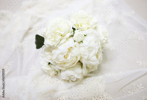 a white wedding bouquet 