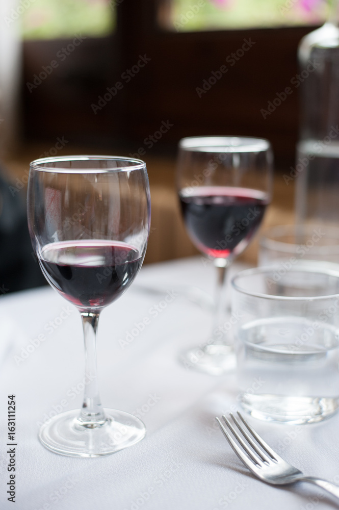 cup of wine on the table cup of wine on the table