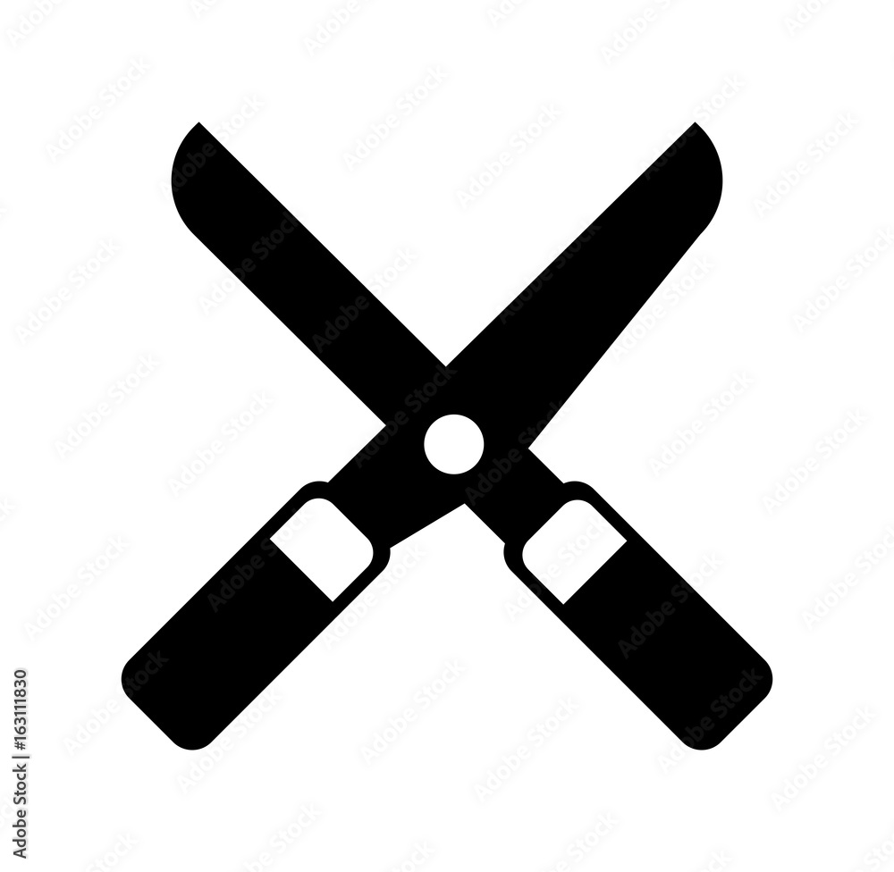 Garden scissors isolated icon vector illustration design Garden scissors isolated icon vector illustration design