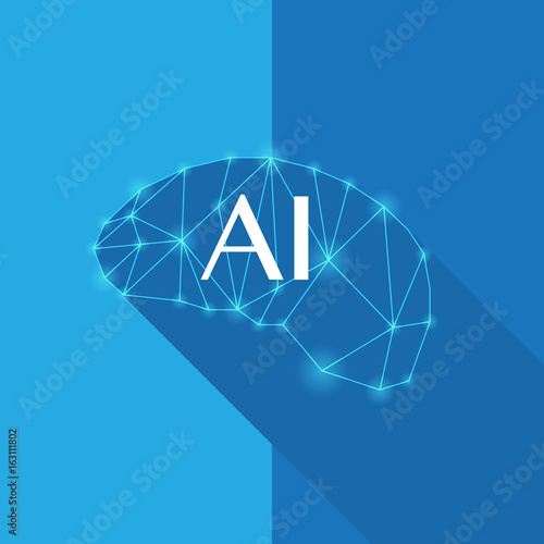 AI Brain sign / symbol