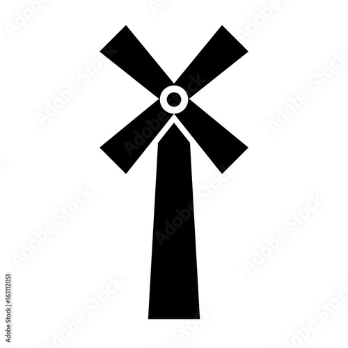 farm windmill isolated icon vector illustration design