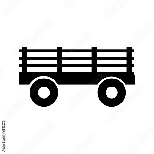 farm carriage isolated icon vector illustration design