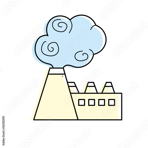 industrial factory pollution with toxic pollution