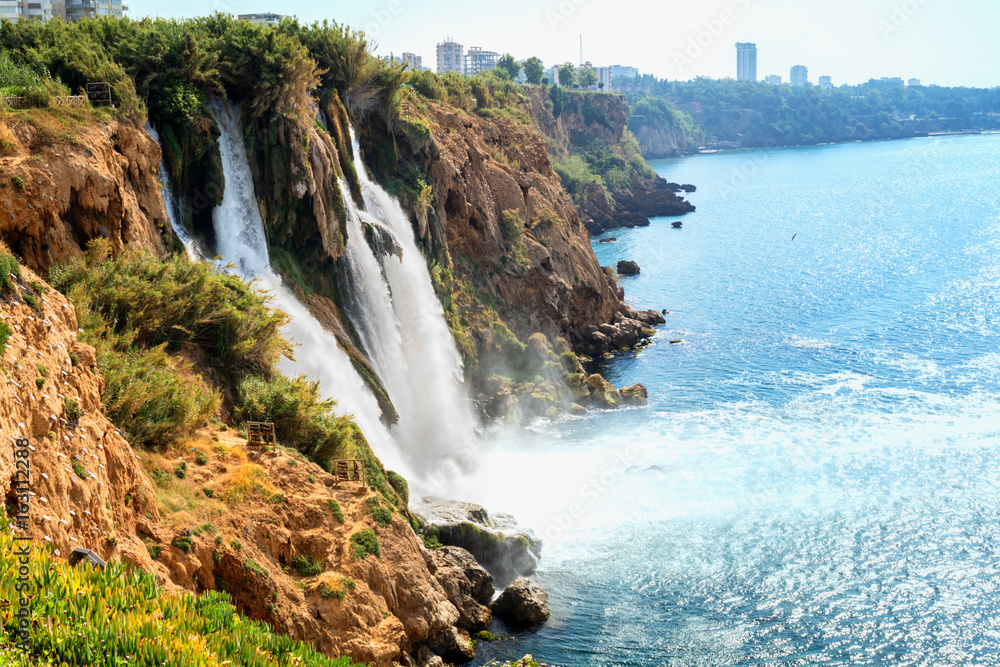 Duden waterfalls in the province of Antalya, Turkey.