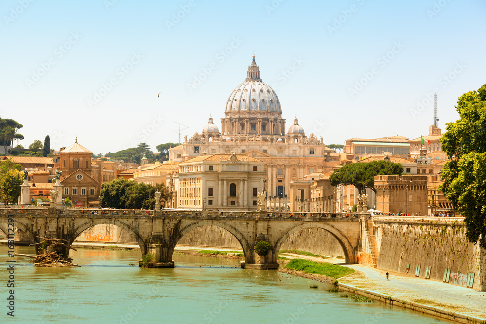 view at St. Peter's cathedral in Rome, Italy
