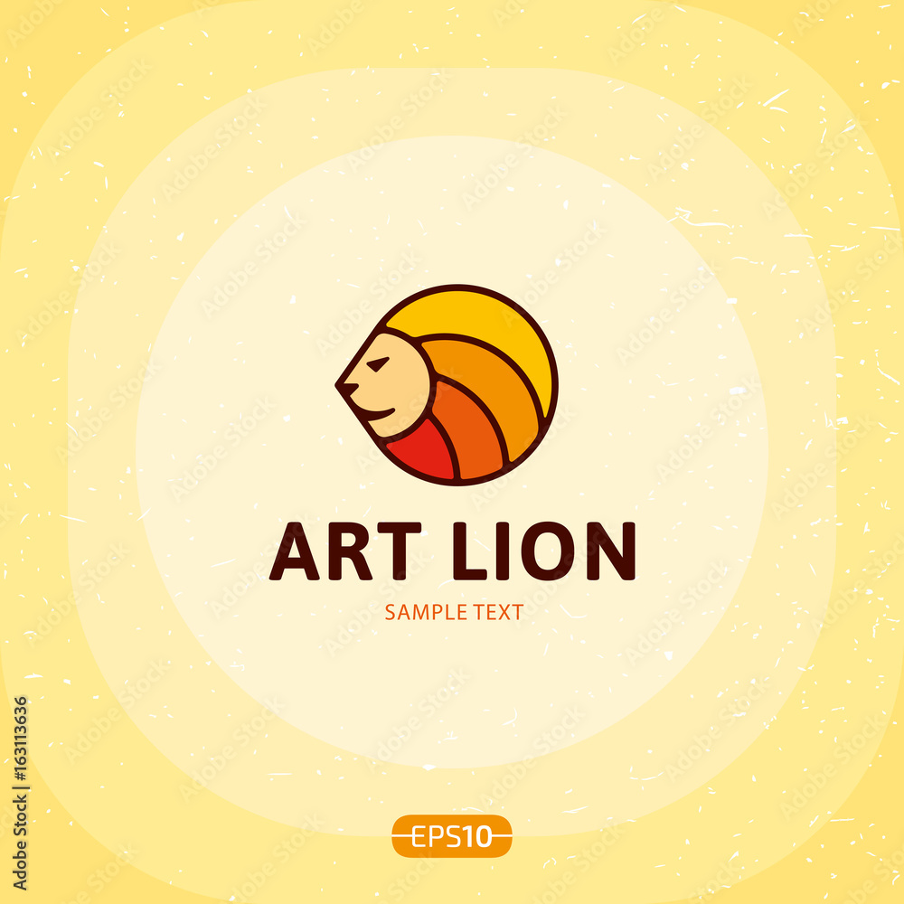 Art Lion Head Logo