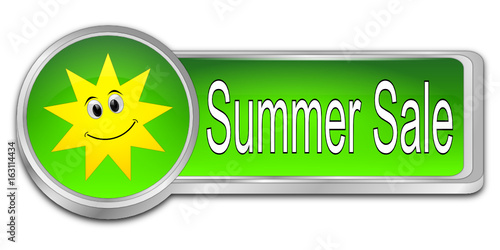 Summer Sale Button - 3D illustration