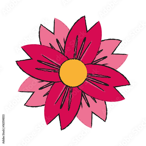 single pink flower icon image