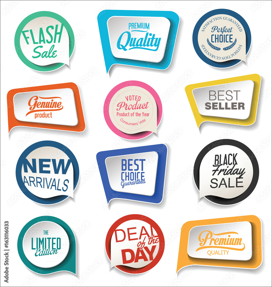Modern sale sticker collection